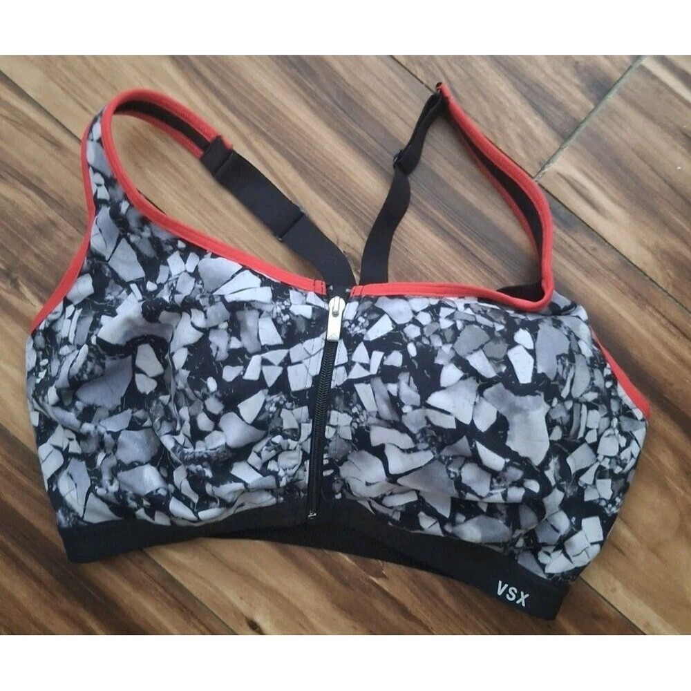 Victorias Secret Knock Out Front Close Sports Bra Sz 36DD MAX Support Underwire